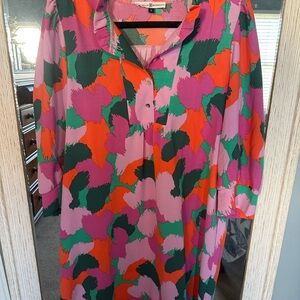 Michelle McDowell Colorful Flowy Dress Small